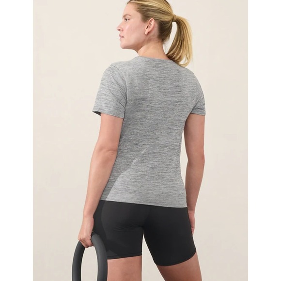 Athleta Tops - Athleta‎ Heathered Teal Blue Short Sleeve Athletic Top Women S